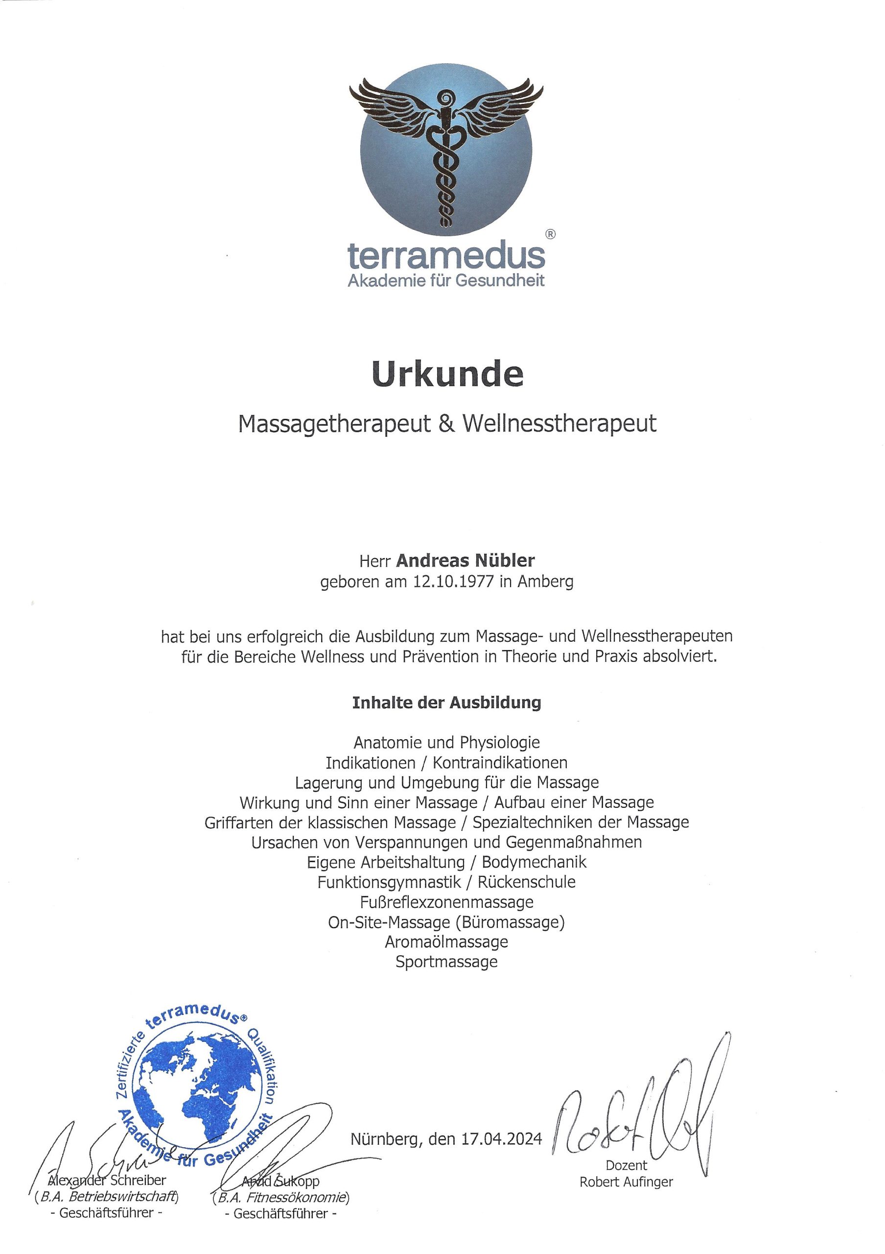 Berufsurkunde